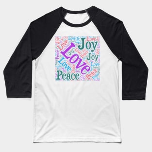 Peace Love Joy Baseball T-Shirt